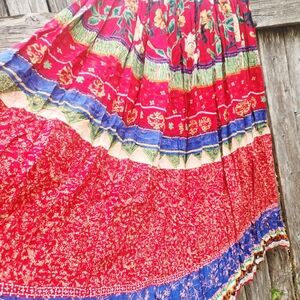 Vintage Stonebridge Bohemian Tiered Maxi Skirt